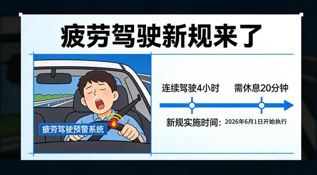疲劳驾驶最新规定（2026年6月1日起实施）